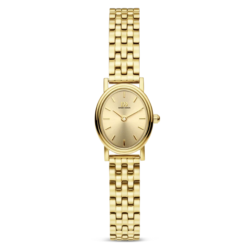 Danish Design Eloise IV96Q1310 Damenuhr Gold • Ovales Gehäuse • Schnellwechselarmband