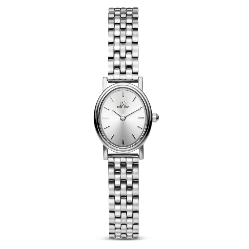 Danish Design Eloise IV92Q1310 Damen Armbanduhr Silber • Ovales Edelstahlgehäuse • Schnellwechselsystem
