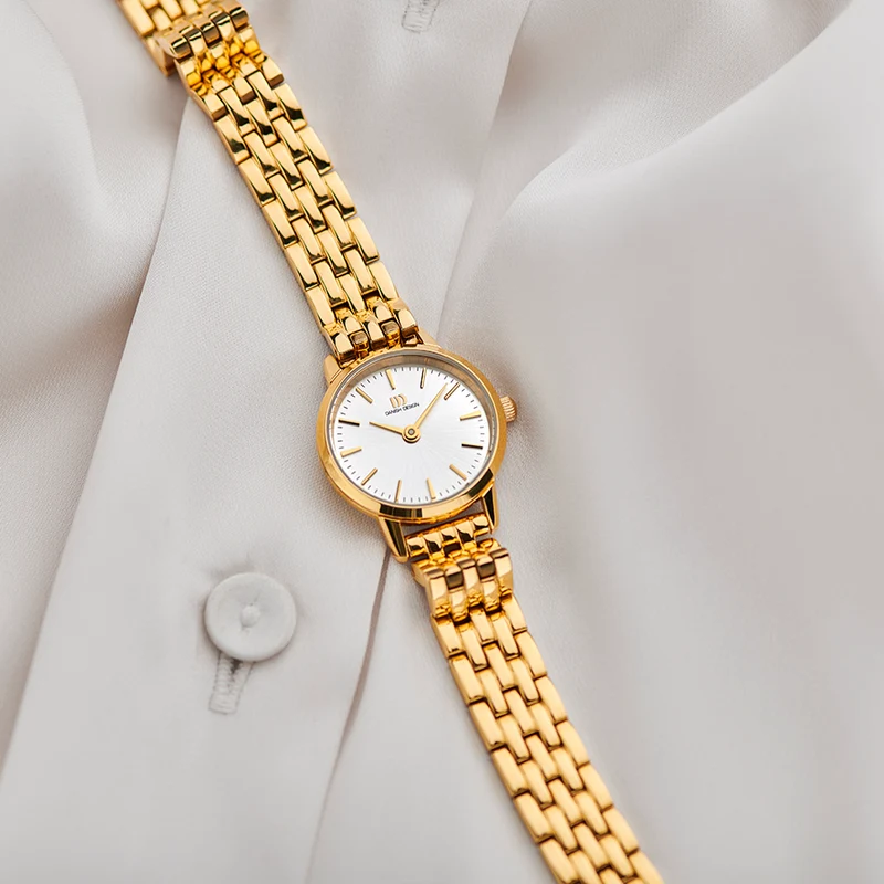 Danish Design Akilia Mini Link IV91Q1268 Damenuhr Gold • Edelstahlarmband • Schnellwechselsystem
