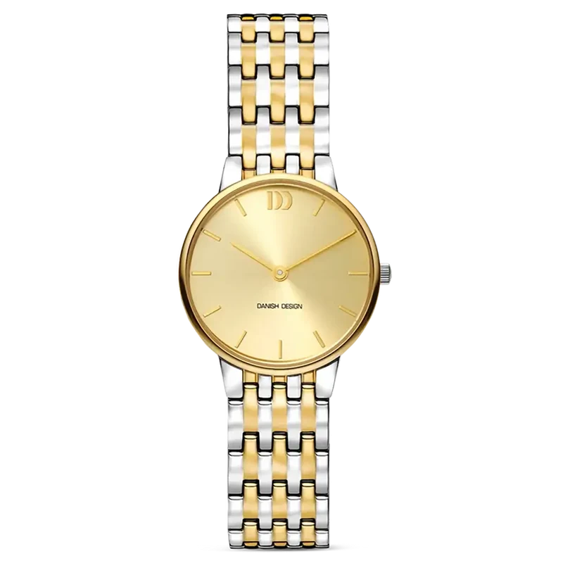 Danish Design Celeste IV90Q1311 Damen Armbanduhr • Bicolor Edelstahlarmband • Mineraluhrenglas