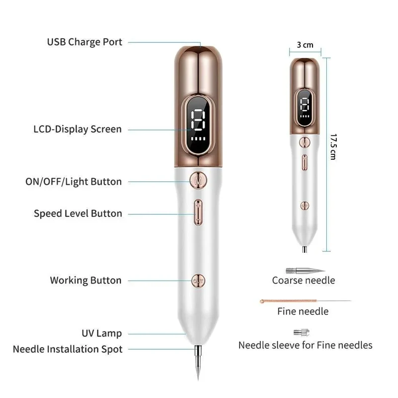 Plasma Pen voor Huidcorrecties – 9 Intensiteitsniveaus – Wratverwijderaar – Huidverfijning Thuisgebruik | Sansoti