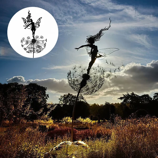 Metalen Feeën Tuinbeeld Set Weerbestendig Decoratie Tuin Terras Bloempot Sierlijk Sculptuur Fantasy Ornament | Sansoti