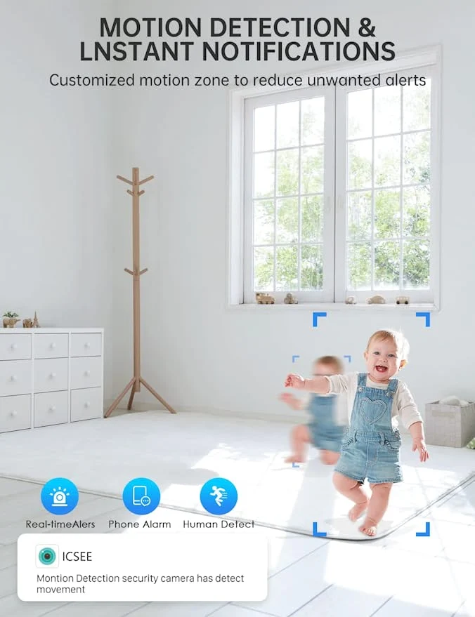 Slimme Beveiligingscamera Gloeilamp met 360° Rotatie Nachtzicht HD Bewaking voor Thuis Kantoor Babykamer | Sansoti