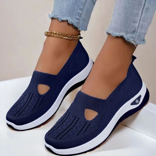 Ademende Damesschoenen met Zachte Zool Antislip Grip Comfort voor Ouderen Dagelijks Wandelen Vrije Tijd | Sansoti
