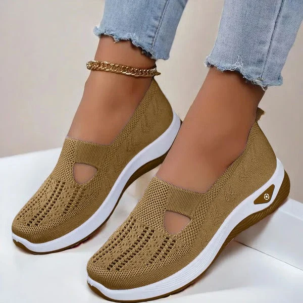 Ademende Damesschoenen met Zachte Zool Antislip Grip Comfort voor Ouderen Dagelijks Wandelen Vrije Tijd | Sansoti