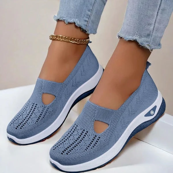 Ademende Damesschoenen met Zachte Zool Antislip Grip Comfort voor Ouderen Dagelijks Wandelen Vrije Tijd | Sansoti