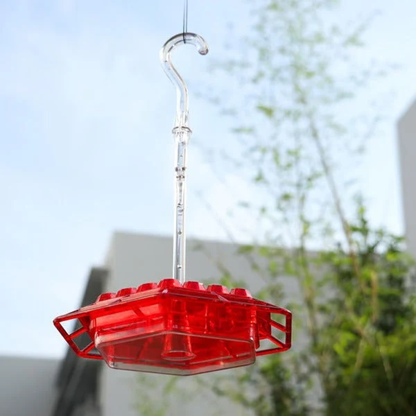 Kolibrivoeder met Ingebouwde Mierengracht 30 Drinkopeningen Transparant Hangend Voederhuis voor Tuin Balkon | Sansoti