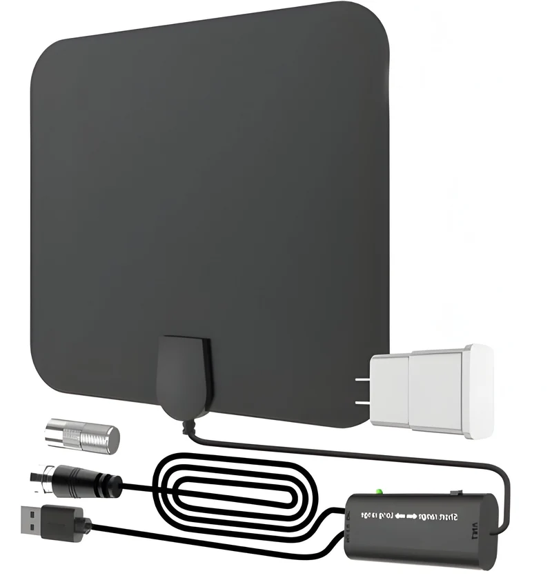 Digitale TV-Antenne Binnen 480km Bereik met Signaalversterker HDTV Ontvanger Ultradun Design 4K HD Kwaliteit | Sansoti