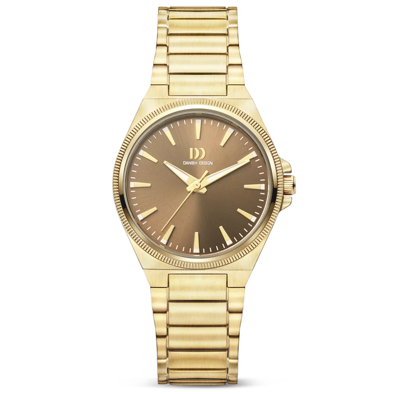 Danish Design DKx Pro IV87Q1303 Damenuhr Goldfarben • Saphirglas • Leuchtmasse