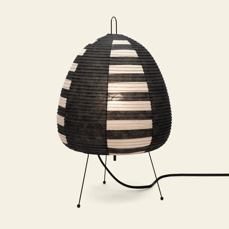 Tafellamp Rijstpapier Japans Design Retro Met IJzeren Voet 47cm E27 | Sansoti