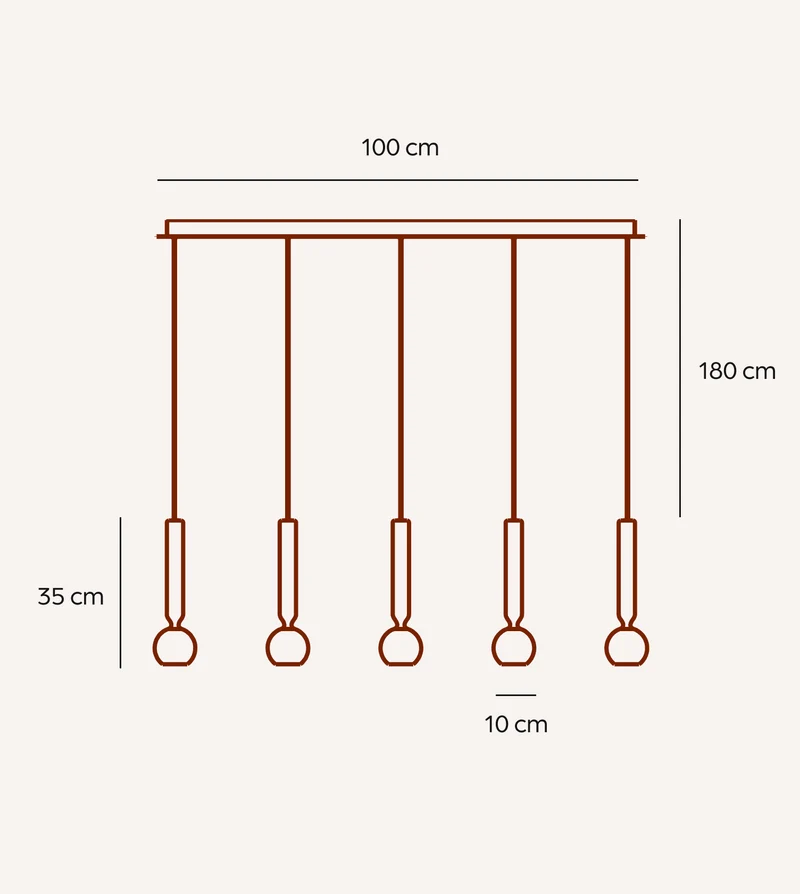 Hanglamp LED Zwart Chroom 100cm Dimbaar Glas Modern Design