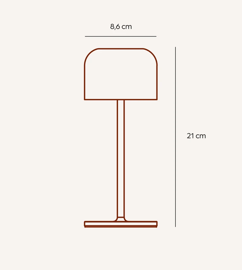 Draadloze Tafellamp LED Oplaadbaar Touch Dimbaar IP54 21cm Chroom