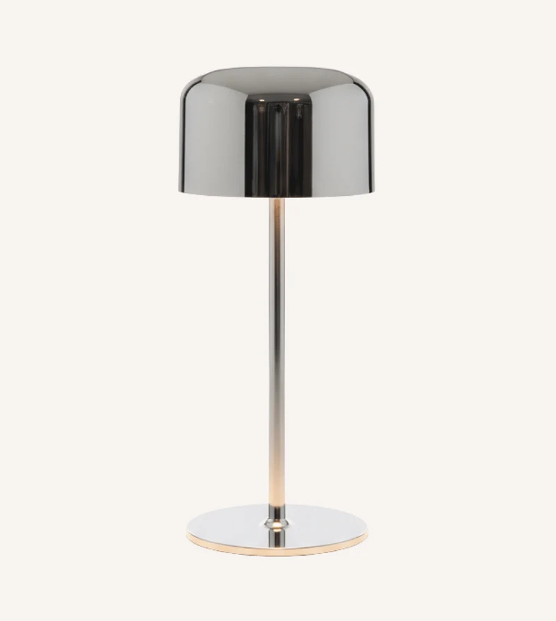 Draadloze Tafellamp LED Oplaadbaar Touch Dimbaar IP54 21cm Chroom