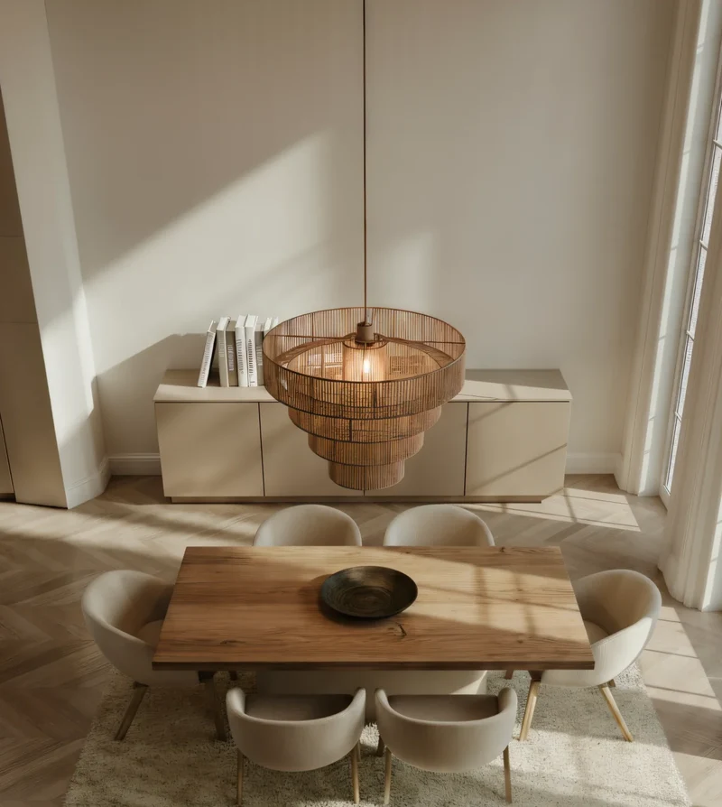 Hanglamp Gevlochten Katoen Taupe 50cm Boho Scandinavisch Verstelbaar | Sansoti