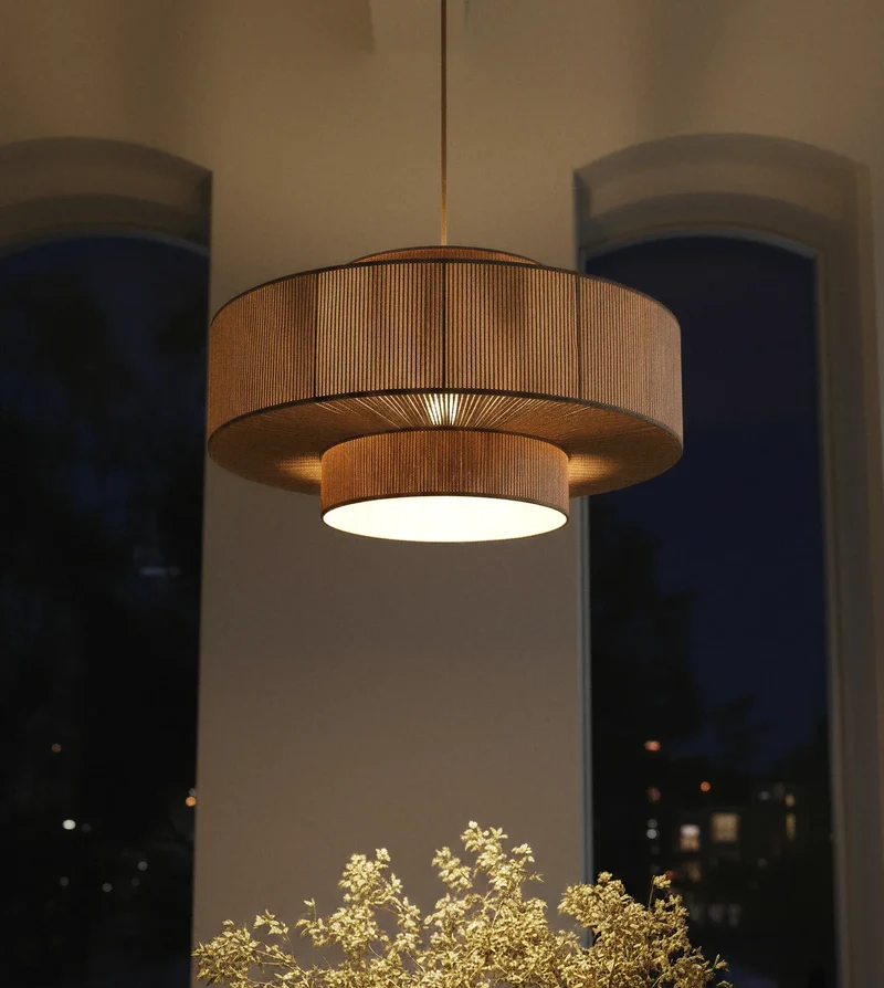 Hanglamp Gevlochten Katoen 50cm Boho Scandinavisch Design Verstelbaar | Sansoti