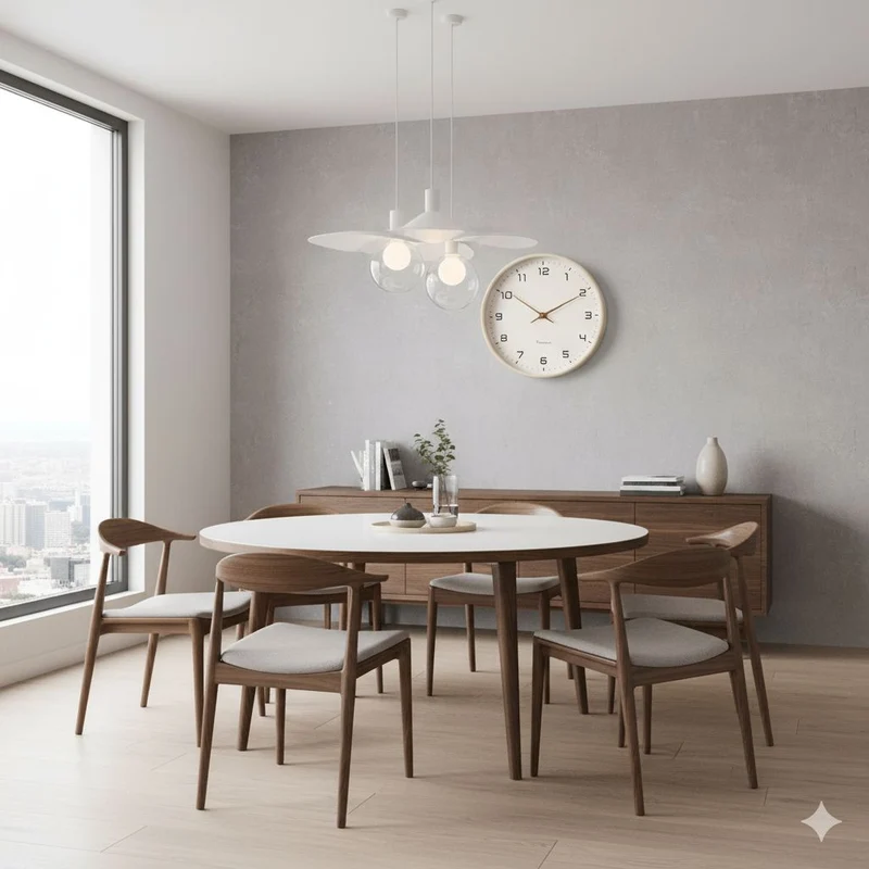 Houten Wandklok Scandinavisch Minimalistisch Stil 25cm 30cm Rond | Sansoti