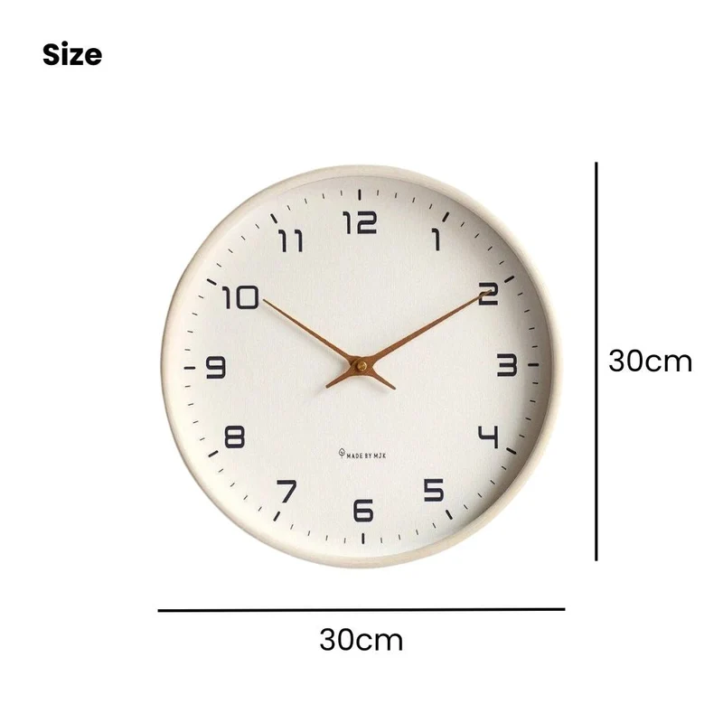 Houten Wandklok Scandinavisch Minimalistisch Stil 25cm 30cm Rond | Sansoti