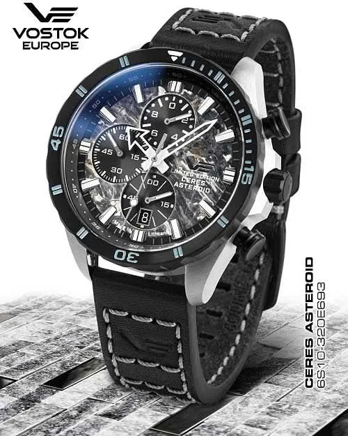 Vostok Europe Ceres Asteroid 6S10-320E693 Herrenuhr • Echtes Marmor-Zifferblatt • 20 ATM
