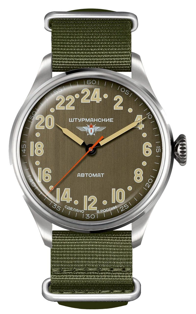 Sturmanskie Arktika 2431/6821343 Herrenuhr • 24-Stunden-Anzeige • Arktis-Historie