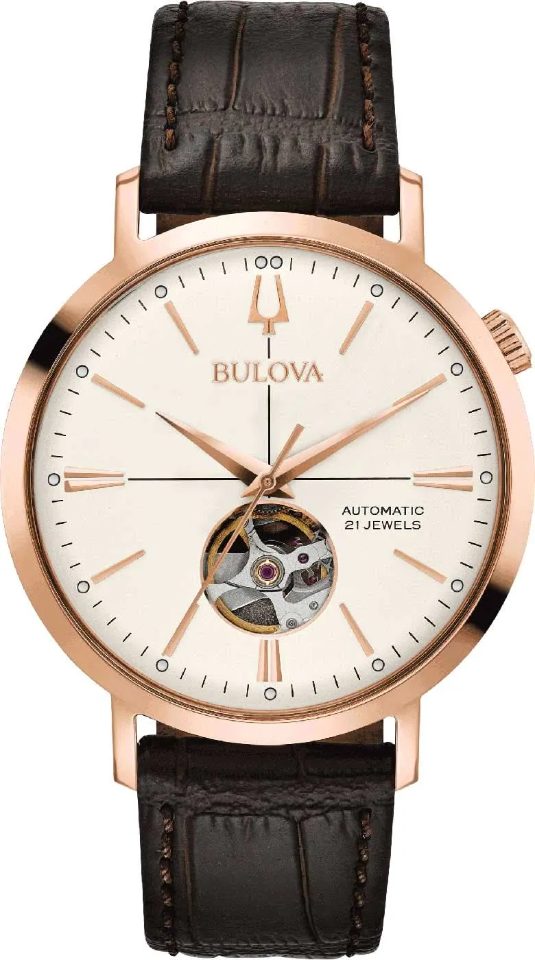 Bulova Aerojet 97A136 Herrenuhr • Automatik • Open Heart