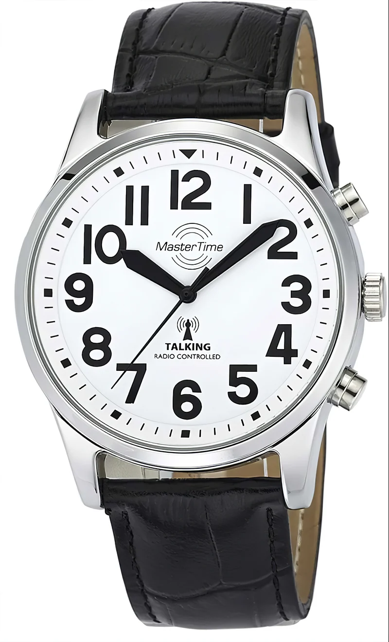 Master Time Talking II MTGA-10690-60L Herrenuhr • Mit Sprachausgabe • Funk-Präzision