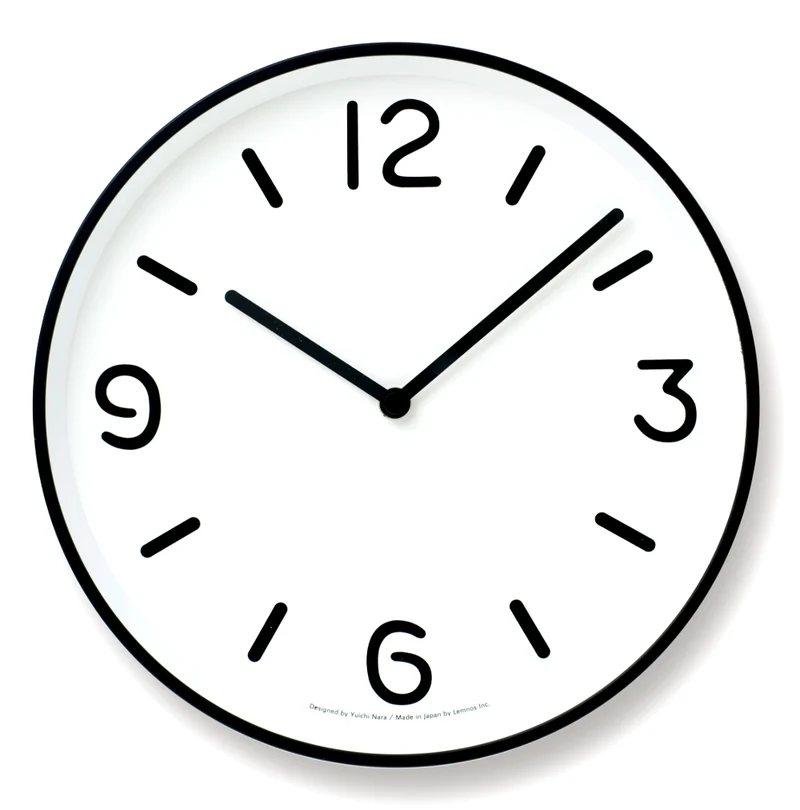 Lemnos Mono Clock LC10-20A-WH Wanduhr Weiß • Geräuschloses Quarzwerk • Minimalistisches Design