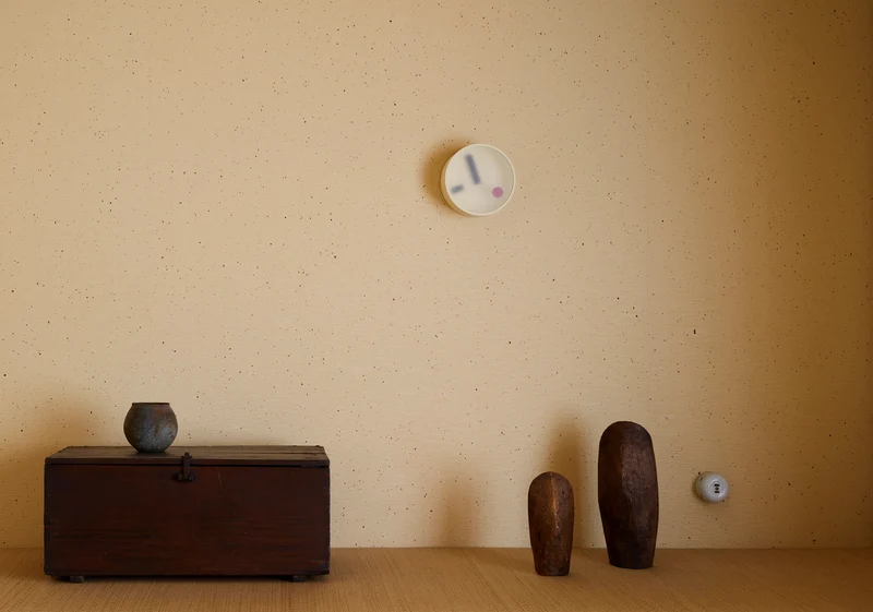 Lemnos Kehai KM22-01-YE Wanduhr Gelb • Geräuschloses Sweep-Uhrwerk • Japanisches Minimaldesign