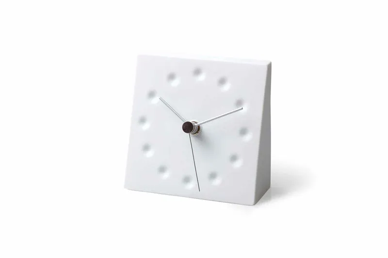 Lemnos Drops Draw The Existance KC10-12 Tischuhr Weiß • Sweep-Uhrwerk • Red Dot Design Award