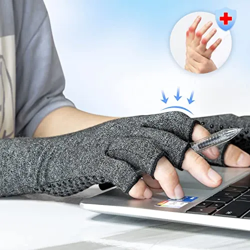 Handschoenen Vingerloze Compressie Artrose Steun Ademend Comfort Dagelijks Gebruik Elastisch Polsondersteuning | Sansoti