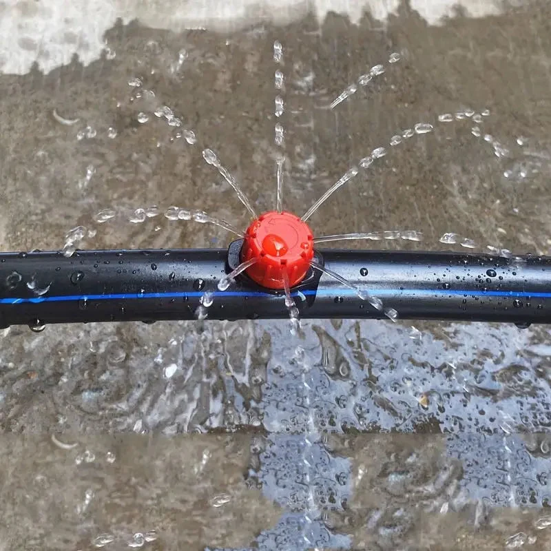 Druppelirrigatie Sproeikoppen 360° Draaibaar 50 Stuks Automatisch Waterbesparend Tuinbewatering voor Tuin Moestuin | Sansoti