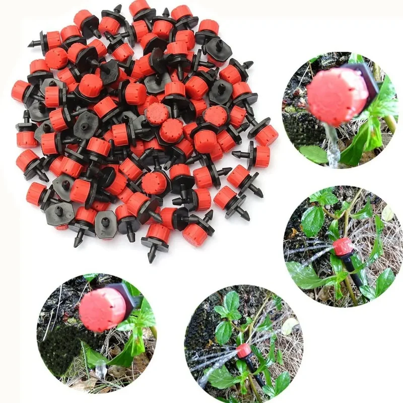 Druppelirrigatie Sproeikoppen 360° Draaibaar 50 Stuks Automatisch Waterbesparend Tuinbewatering voor Tuin Moestuin | Sansoti