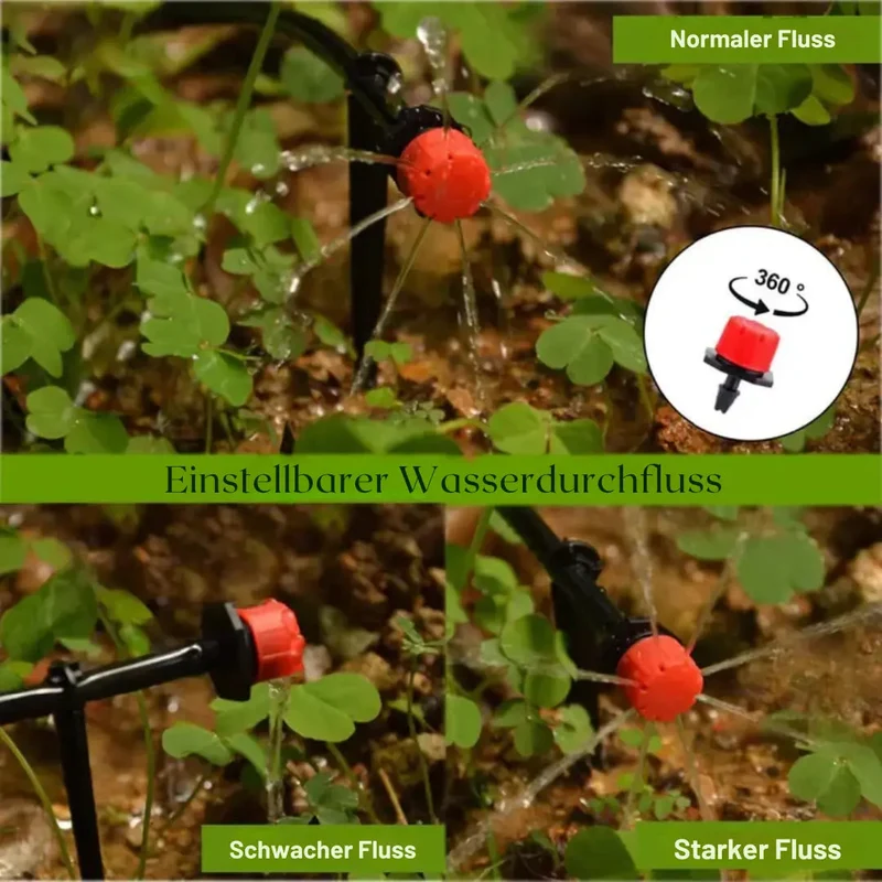 Druppelirrigatie Sproeikoppen 360° Draaibaar 50 Stuks Automatisch Waterbesparend Tuinbewatering voor Tuin Moestuin | Sansoti