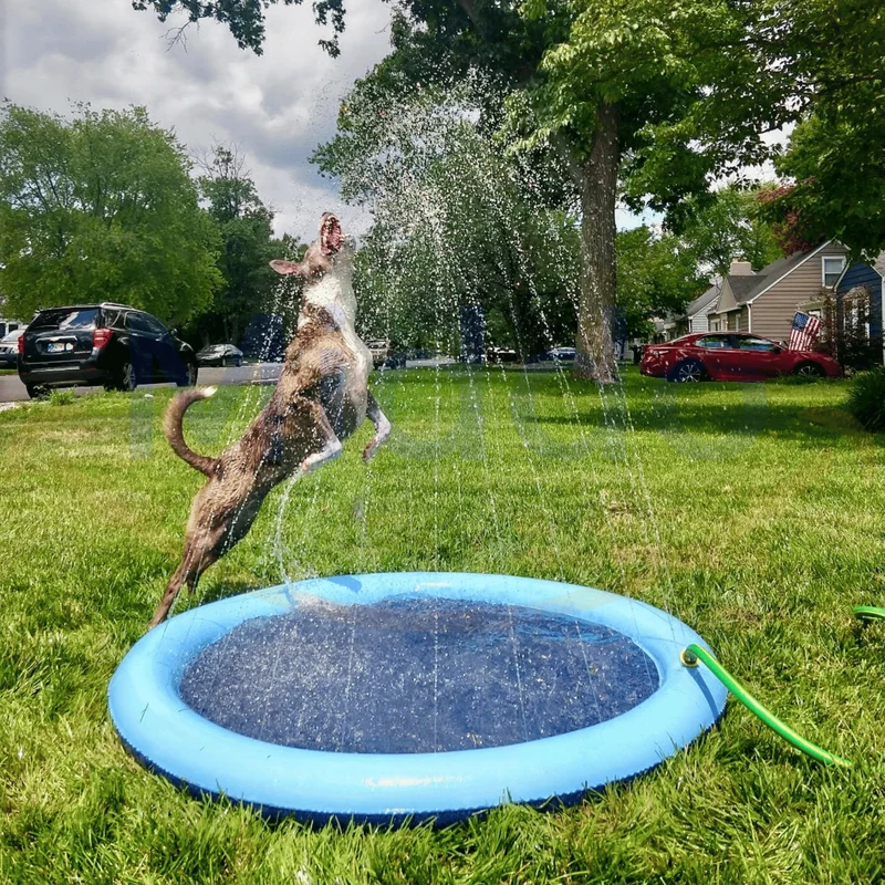 Watersproeiermat voor Tuin en Huisdieren 100-190cm Speelmat Kinderen Zomer Verkoeling Outdoor Waterpret Buiten | Sansoti