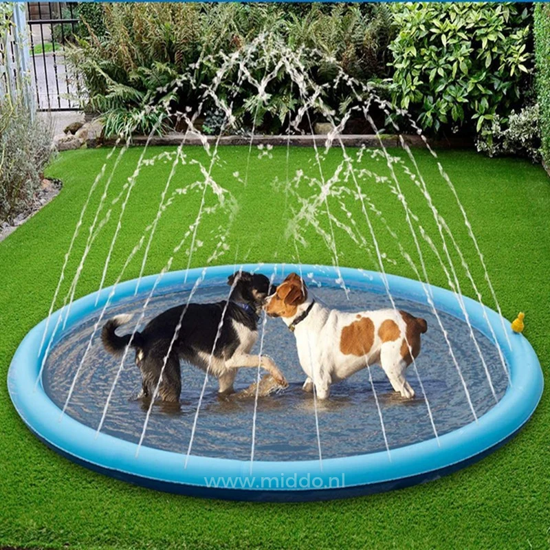 Watersproeiermat voor Tuin en Huisdieren 100-190cm Speelmat Kinderen Zomer Verkoeling Outdoor Waterpret Buiten | Sansoti