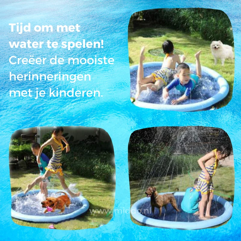 Watersproeiermat voor Tuin en Huisdieren 100-190cm Speelmat Kinderen Zomer Verkoeling Outdoor Waterpret Buiten | Sansoti
