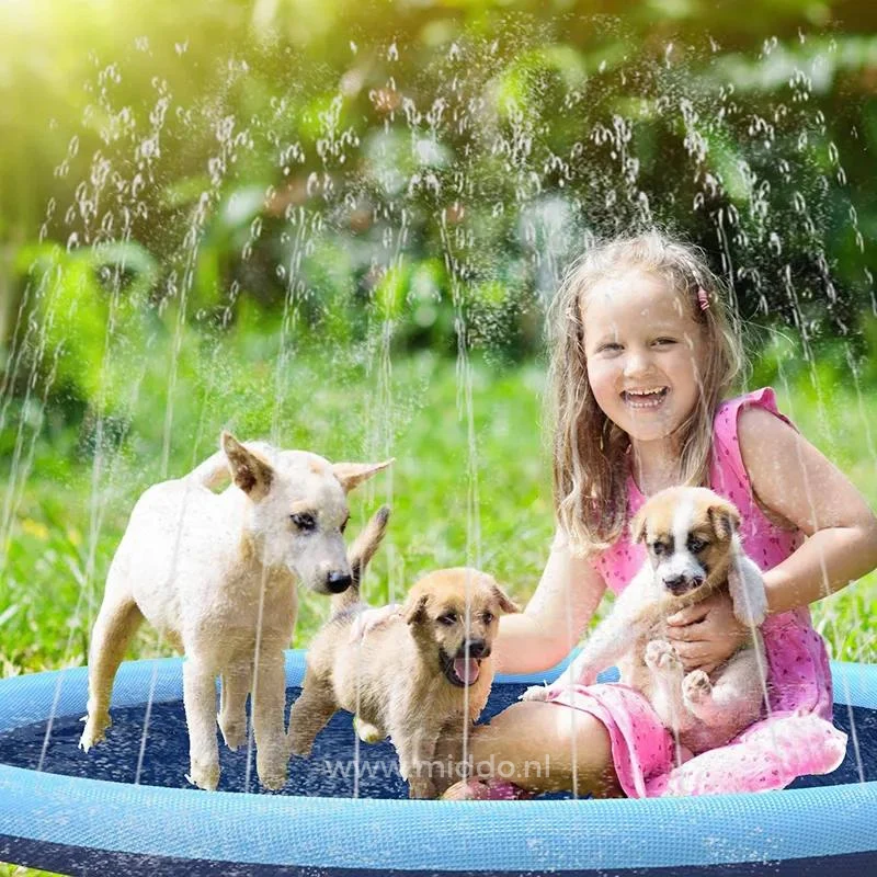 Watersproeiermat voor Tuin en Huisdieren 100-190cm Speelmat Kinderen Zomer Verkoeling Outdoor Waterpret Buiten | Sansoti