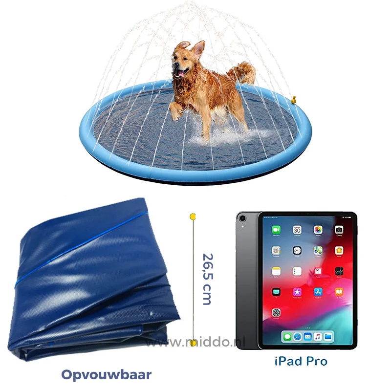 Watersproeiermat voor Tuin en Huisdieren 100-190cm Speelmat Kinderen Zomer Verkoeling Outdoor Waterpret Buiten | Sansoti