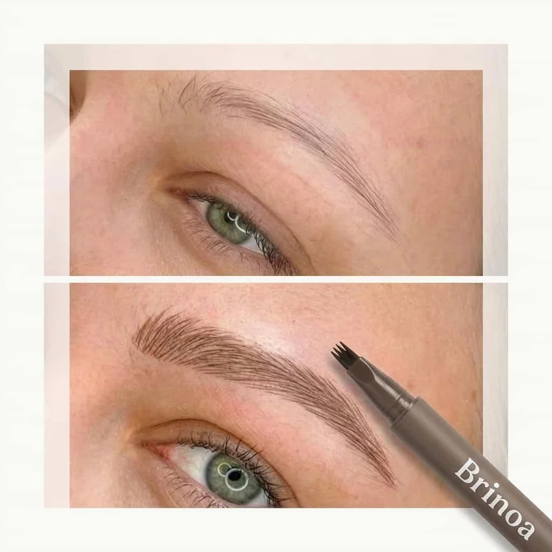 Wenkbrauwpotlood Watervast Micro Precisie Haarlijn Strokes Langhoudend 12 Uur Natuurlijk Effect Make-up | Sansoti