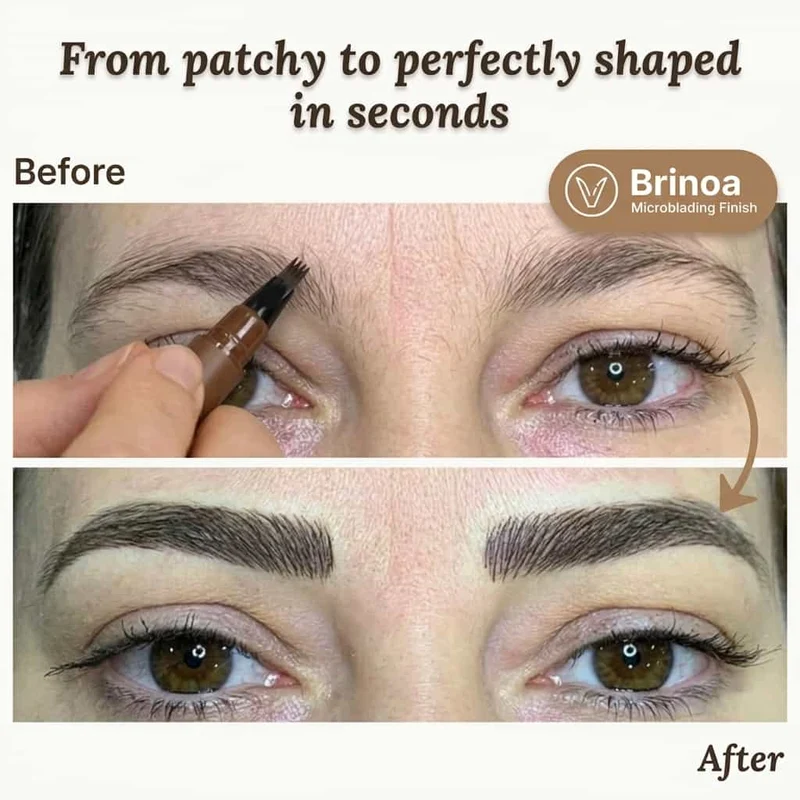 Wenkbrauwpotlood Watervast Micro Precisie Haarlijn Strokes Langhoudend 12 Uur Natuurlijk Effect Make-up | Sansoti