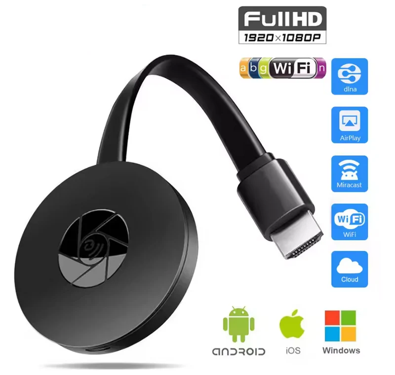 Draadloze Schermspiegeling Dongle Full-HD HDMI WiFi Adapter voor TV Telefoon Laptop Tablet Presentatie | Sansoti