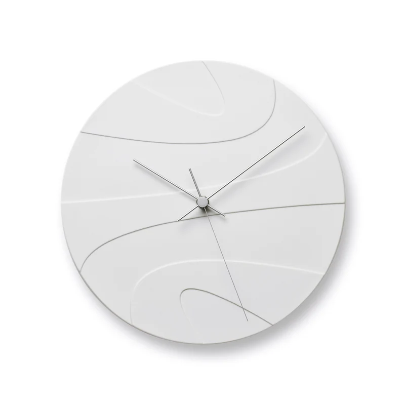 Lemnos Jupiter HN23-02 Wanduhr Weiß • Geräuscharmes Quarzwerk • Handgefertigtes Porzellan
