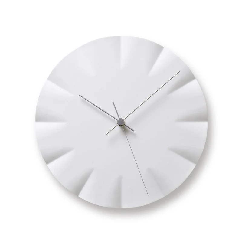 Lemnos Kifuku HN12-09 Wanduhr Weiß • Geräuschloses Quarzwerk • Japanisches Design