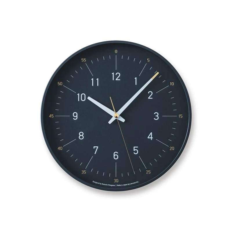 Lemnos essent DFI-24-06-NV Wanduhr Blau • Sweep-Quarzwerk • iF Design Award 2025