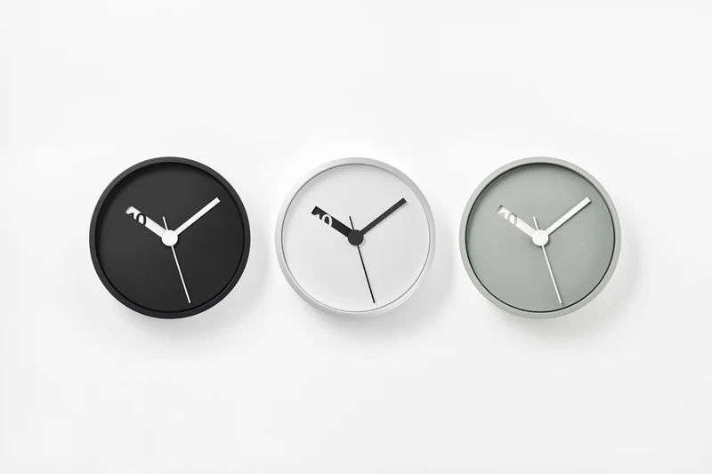 Lemnos Extra Normal Clock RM24-07-WH Wanduhr Weiß • Geräuschloses Quarzwerk • Minimalistisches Design