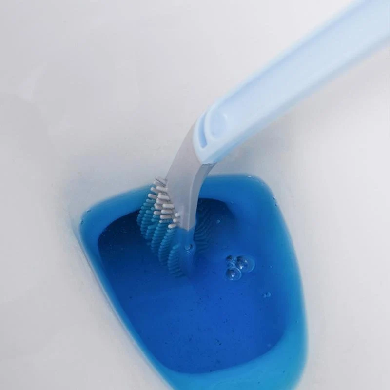 Driehoekige Toiletborstel met Zelfklevende Wandhouder TPR Borsten Compacte WC Reiniging voor Badkamer | Sansoti