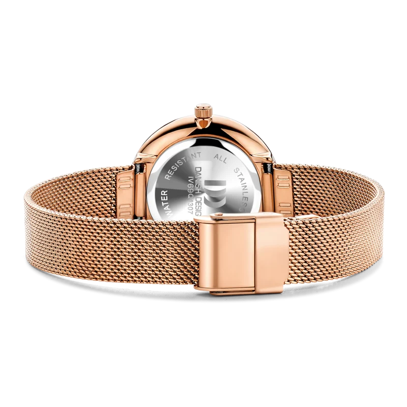 Danish Design Amelia Ripple IV69Q1307 Damenuhr Roségold • Mineralglas • Mesh-Armband