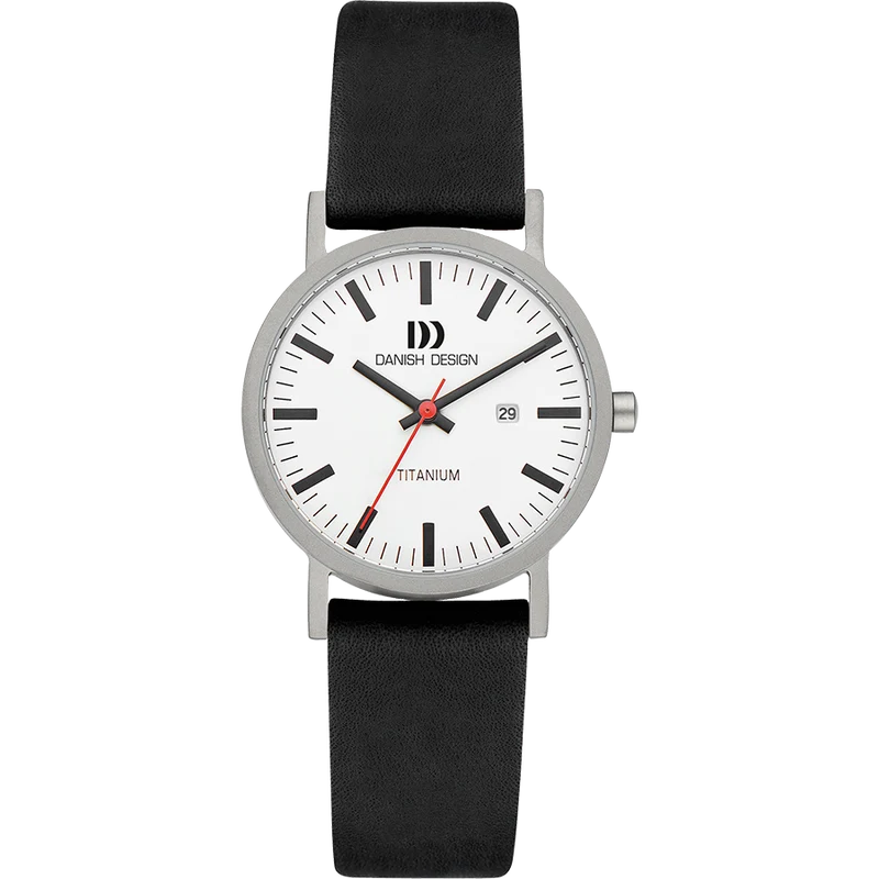 Danish Design Gløbe IV24Q199 Damenuhr Schwarz • Titangehäuse • Mineralglas
