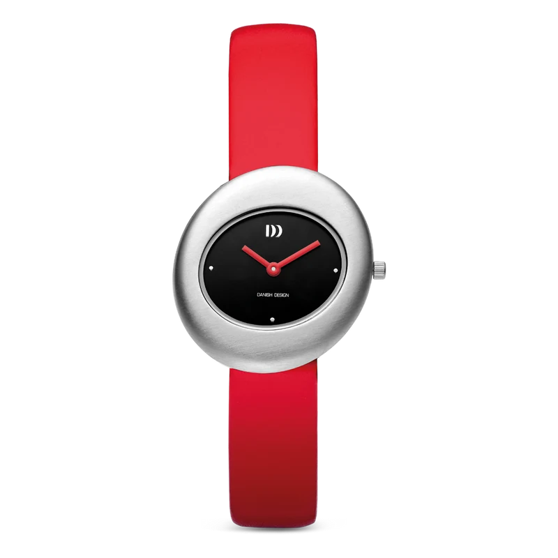 Danish Design Issten IV24Q1308 Damen Armbanduhr Rot • Skandinavisches Design • Mineralglas