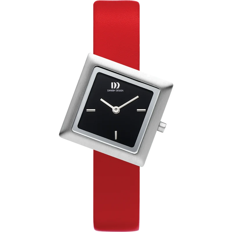 Danish Design Tilt IV24Q1286 Damen Armbanduhr Rot • Optische Täuschung • Kunstliebhaber-Design