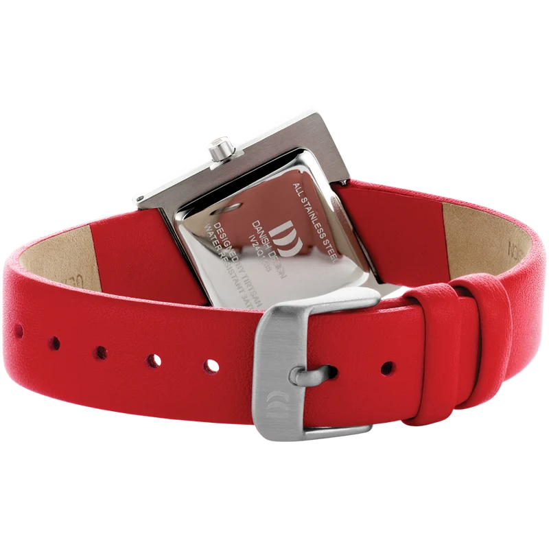 Danish Design Tilt IV24Q1286 Damen Armbanduhr Rot • Optische Täuschung • Kunstliebhaber-Design